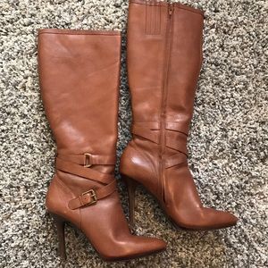 Ralph Lauren Brown Leather Heeled Boots